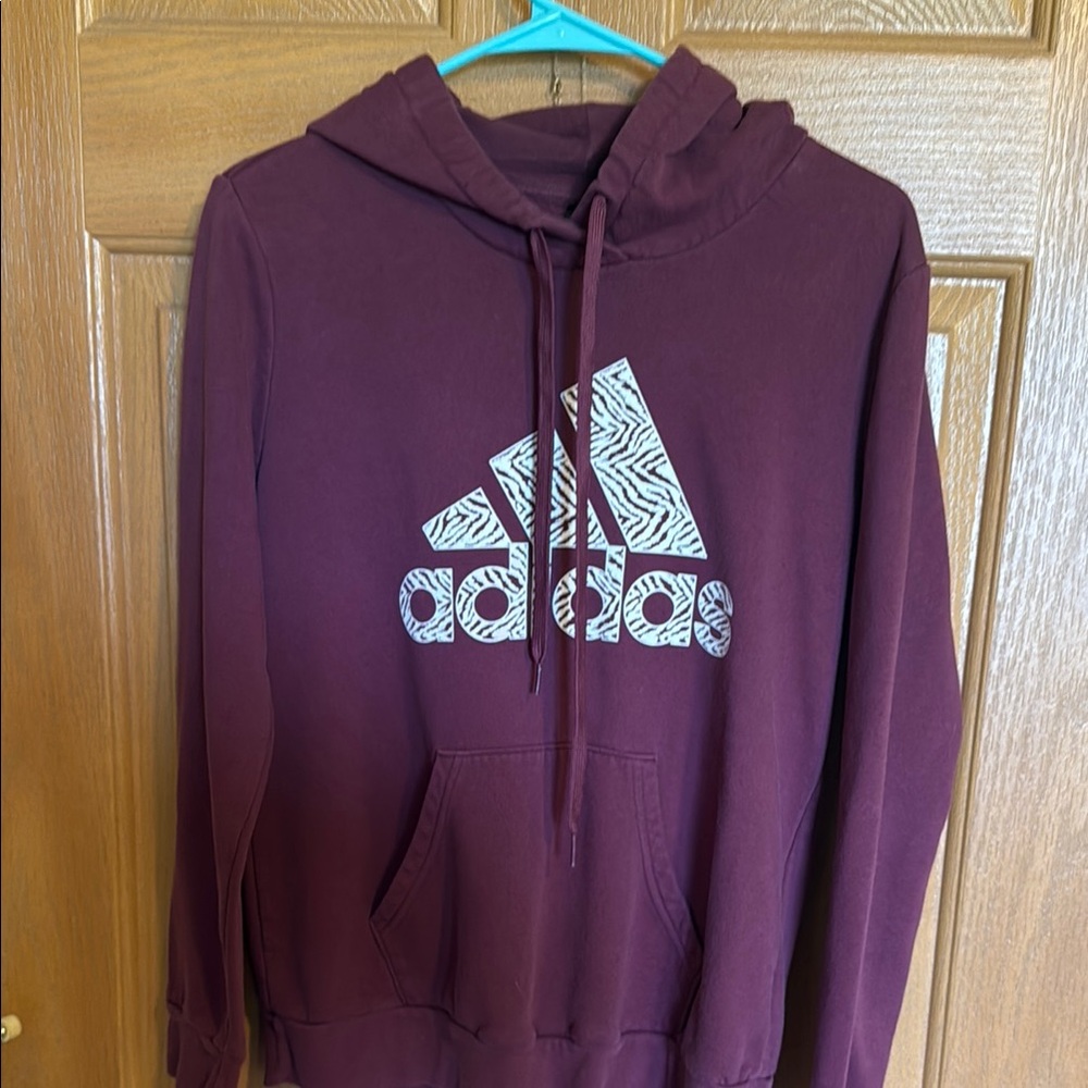 Adidas Maroon Hoodie with Logo